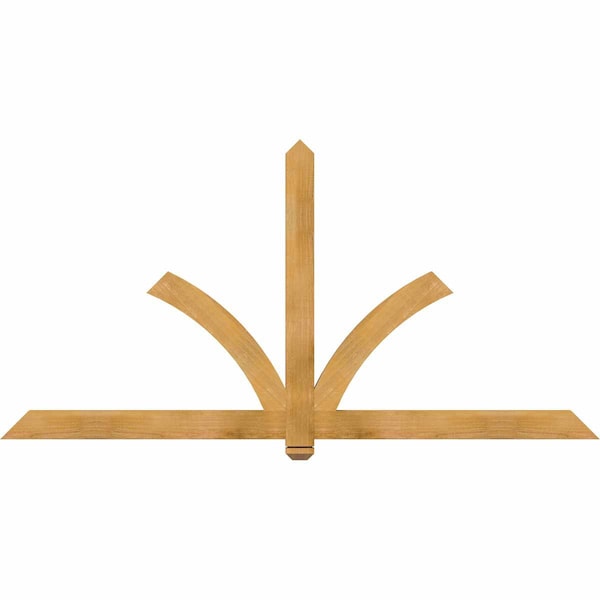 Ekena Millwork Redmond Rough Sawn Timber Gable Bracket, Western Red Cedar, 84"W x 42"H x 2"D x 4"F, 12/12 Pitch GBW084X42X0204RED00RWR - main